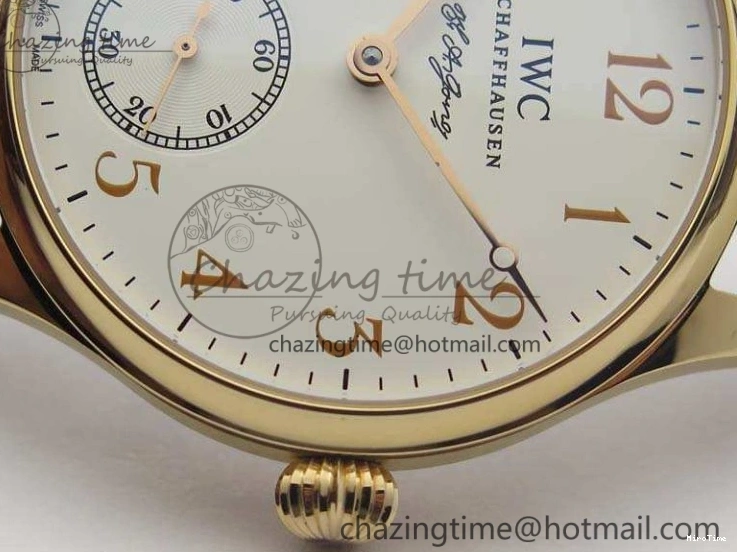 MIROTIME 0818 Effortless Portuguese Fa Jones IW544201 RG GSF 1:1 Best Edition White Dial On Leather Strap 7228